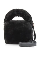 Womens Faux Fur Convertible Crossbody Bag,