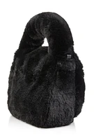 Womens Faux Fur Convertible Crossbody Bag,