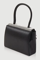 Womens Rhinestone Bow Top Handle Handbag,