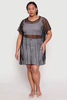 Womens Fishnet Swim Cover Up,