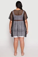 Womens Fishnet Swim Cover Up,