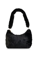 Womens Faux Fur Shoulder Bag,