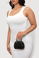 Womens Jelly Mini Dome Crossbody Bag, Black