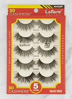 Womens Laflare 3D Cashmere Eyelashes Value Pack 5 Pairs, Black