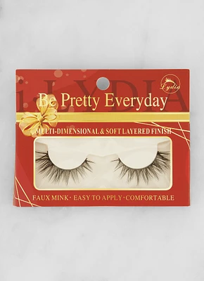 Womens Be Pretty Everyday Faux Minx Lashes, Black
