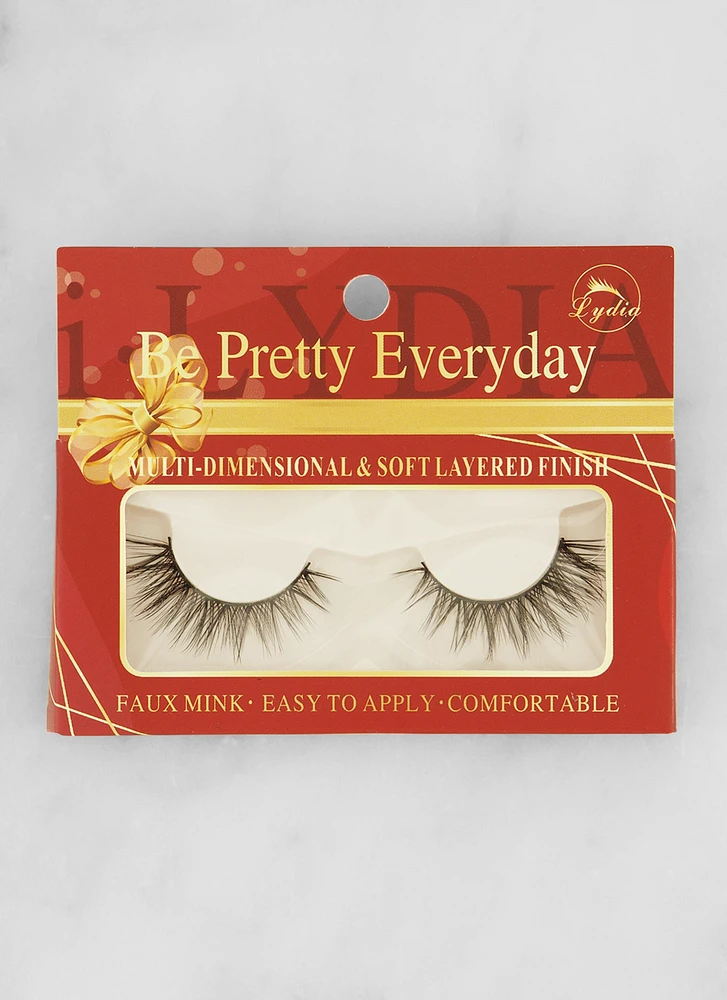 Womens Be Pretty Everyday Faux Minx Lashes, Black