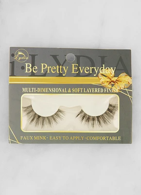 Womens Multi Dimensional Faux Mink Lashes, Black