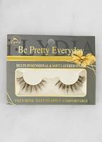 Womens Multi Dimensional Faux Mink Lashes, Black