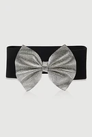 Womens Rhinestone Studded Bow Belt, Multi, Size M-L