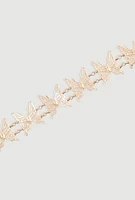 Womens Metallic Butterfly Chain Waist Belt, Gold, Size M-L