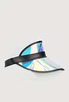 Womens Iridescent Visor, Black