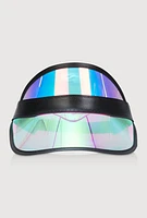 Womens Iridescent Visor, Black