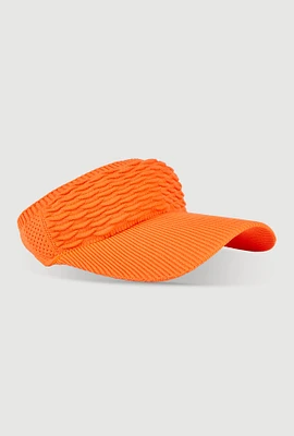Womens Textured Knit Visor,