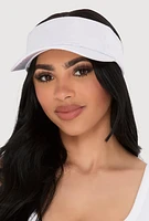Womens Satin Visor, White
