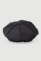 Womens Rhinestone Chain Detail Cabbie Hat, Black