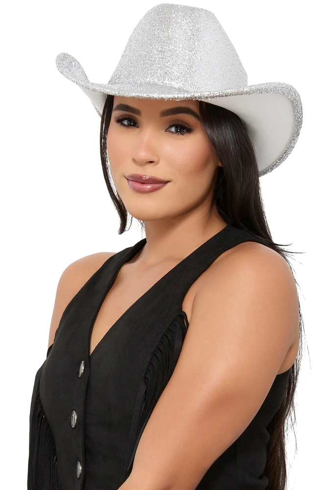 Womens Metallic Cowboy Hat,