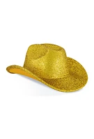 Womens Metallic Cowboy Hat, Yellow