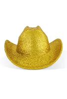 Womens Metallic Cowboy Hat, Yellow