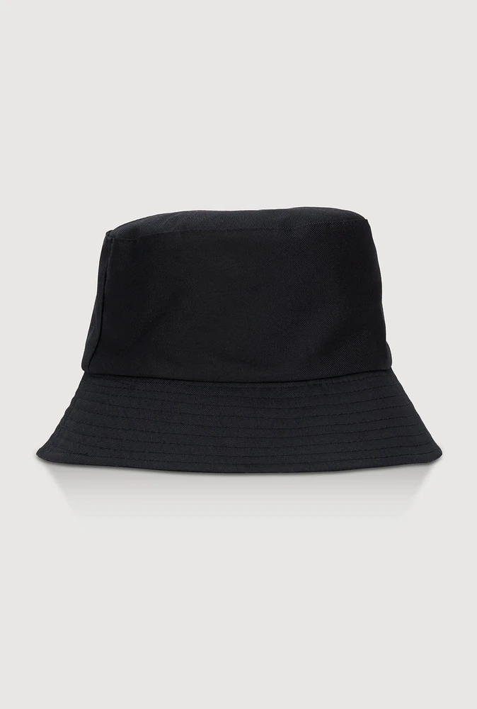 Womens Reversible Bucket Hat, Black