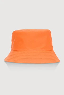 Womens Reversible Bucket Hat, Orange