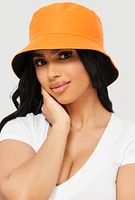 Womens Reversible Bucket Hat, Orange