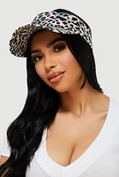 Womens Leopard Print Visor, Multi