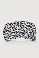 Womens Leopard Print Visor, Multi
