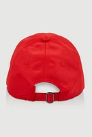 Womens Rhinestone Bow Baseball Cap, Red