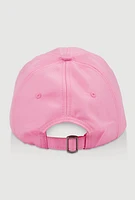 Womens Rhinestone Bow Baseball Cap, Pink