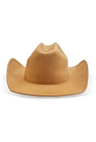 Womens Basic Faux Suede Cowboy Hat,