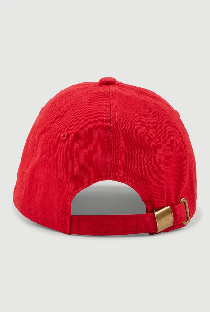 Womens It Is What It Is Baseball Cap, Red