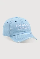 Womens Im Glad I Exist Baseball Cap,