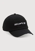 Womens 365 Party Girl Baseball Cap, Black