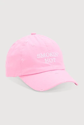 Womens Smokin Hot Baseball Cap, Pink