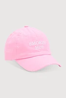 Womens Smokin Hot Baseball Cap, Pink