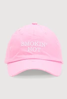 Womens Smokin Hot Baseball Cap, Pink