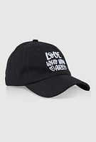 Womens Love Who You Are Baseball Cap, Black