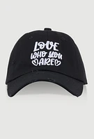 Womens Love Who You Are Baseball Cap, Black