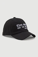 Womens Thou Shall Not Try Me Baseball Cap, Black