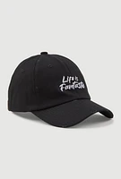 Womens Life Is Fantastic Baseball Cap, Black