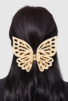 Womens Butterfly Claw Hair Clip, Beige