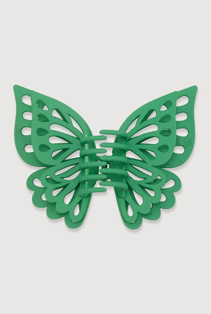 Womens Butterfly Claw Hair Clip, Green