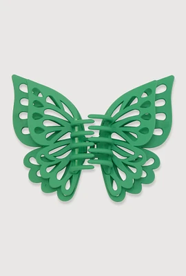 Womens Butterfly Claw Hair Clip, Green