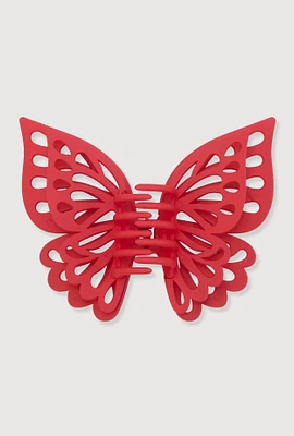 Womens Butterfly Claw Hair Clip, Red