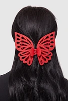 Womens Butterfly Claw Hair Clip, Red
