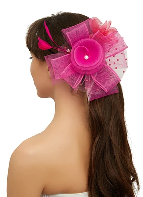 Womens Feather Fascinator, Pink