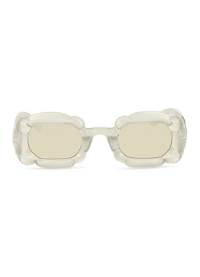 Womens 3D Cloud Frame Sunglasses, Silver