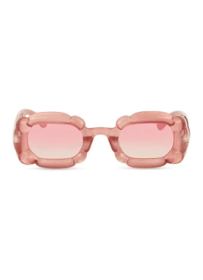 Womens Fluffy Cloud Frame Sunglasses, Pink