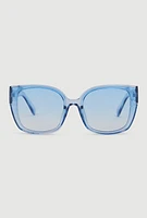 Womens Gradient Lens Sunglasses, Blue