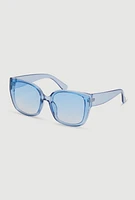 Womens Gradient Lens Sunglasses, Blue